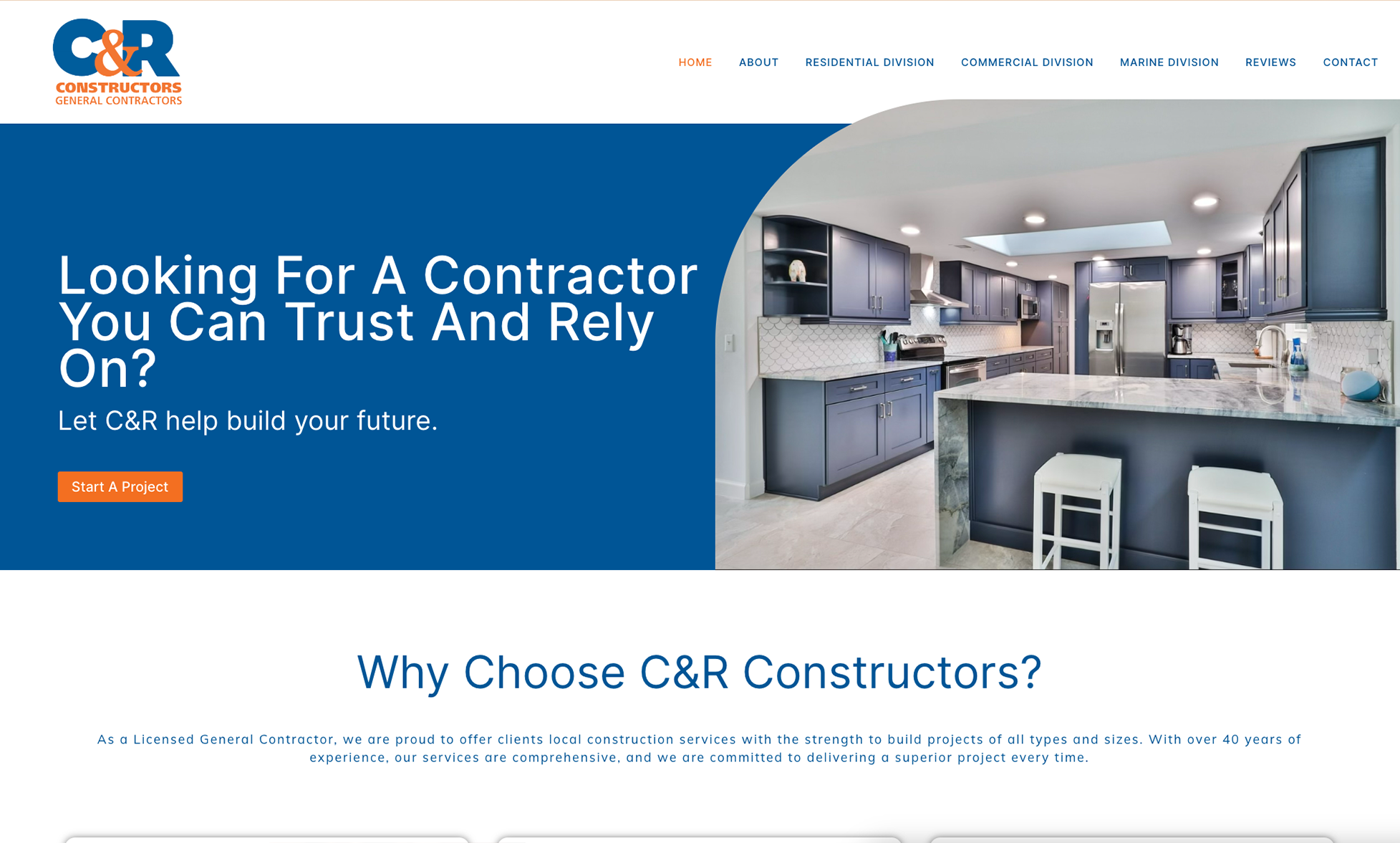 Screenshot of C&R Constructors Logo